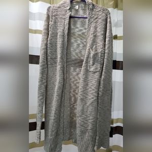 Beige long sleeve cardigan
